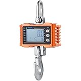 Hanging Scale,Klau 500 kg 1000 lb Digital Crane Scale Heavy Duty Industrial Smart Weighing Tool Hoist Orange for Home Farm Factory