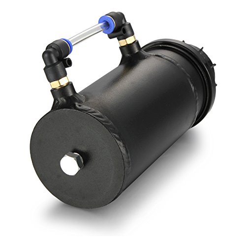 Dromedary Black Aluminum Oil Reservoir Catch Can Tank Kit Breather Filter Baffled