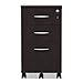 Alera ALEVA572816ES 15.88 in. x 20.5 in. x 28.38 in. Valencia Series 3-Drawer Mobile File Pedestal - Espresso