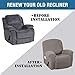 H.VERSAILTEX Super Stretch Recliner Cover Recliner Couch Covers Recliner Chair Cover Form Fitted Non Slip Reclining Slipcovers for Standard Large Recliner, Soft Thick (Taupe - 1 Pack)
