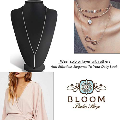 image for Yfe Bar Pendent Necklace Long Vertical Necklaces Jewelry for Women and