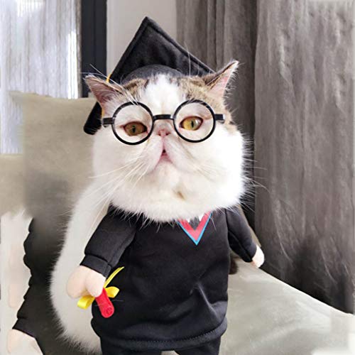 Pet Graduation Caps and Gown, Summer Graduation Costume with