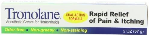 Tronolane Anesthetic Cream for Hemorrhoids, Dual-Action Formula, 2 Ounce by Monticello