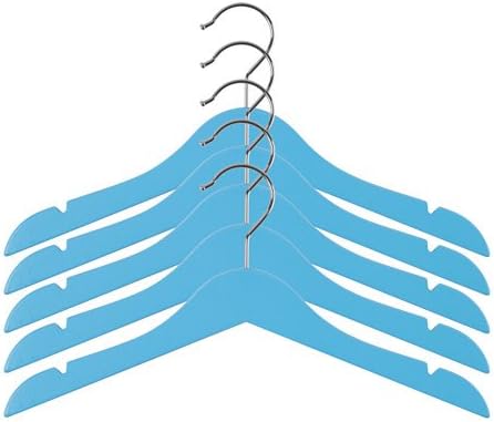 IKEA Hanga Wooden Children's Coat Hanger, Blue, Pack of 5