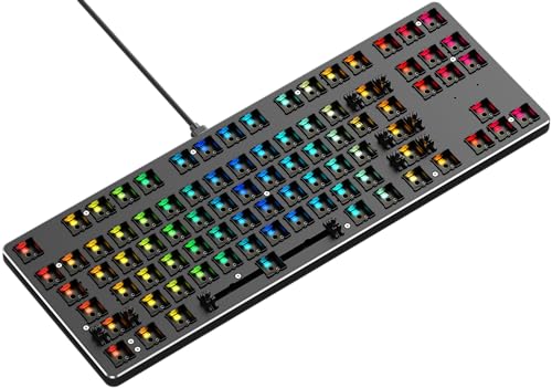 GLORIOUS Gaming GMMK TKL (85%) Barebones (Frame Only) - Mechanisches Gaming-Keyboard, tastenweise RGB-Beleuchtung, Hot-Swap & individuell anpassbar -