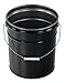 Vestil PAIL-STL-RI-UN Steel Pail with Handle, 5 gallon Capacity, Black