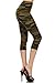 Leggings Depot High Waisted Camouflage & Multiple Print Leggings for Women-Capri-N021, Camouflage Army, Plus Size