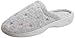 Isotoner Women's Terry Embroidered Scalloped Clog, Heather Grey, 9.5/10