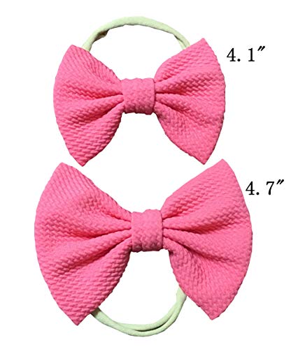 image for Toptim Baby Girl's Elastic Headbands and Bows for Newborn Infant Toddl
