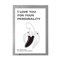 Ihopes Funny Anniversary Birthday Card | I Love You Valentines Day Greeting Card | Naughty Birthday Card for Boyfriend | Funny Love Gift Card for Him Husband Fiance