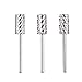 MAKARTT Carbide Nail Drill Bits Large Barrel B-11 Extra Coarse XXC, 3XC,4XC Dip Acrylic Drill Bit Gel Remover (Silver)