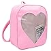 xhorizon TM FL1 Candy Leather Backpack Plastic Transparent Heart Beach Girls School Bag (Pink)