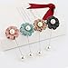7pcs Flower Pearl Brooch Pins, Segbeauty Camellia Flower Patterns Pearl Collar Brooch Pins, Handmade Wool Felt Flower Badges with stainless steel Brooch pin, Boutonniere Lapel Hat Pin for Women Girls