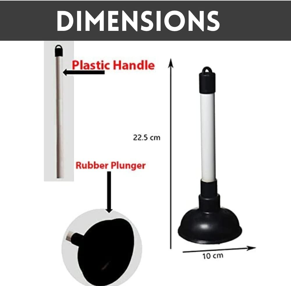 Rubber Sink Plunger - IDEAL FOR TOILET, SINK, DRAIN, CLEANING AND UNBLOCKING