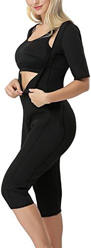 HEYME Women's Full Body Shaper Sauna Suit Neoprene for Weight Loss Open Bust Zip Closure Plus Size 3xl