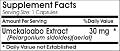 Umckaloabo 30mg * 180 Capsules 100 % Natural - by EarhNaturalSupplements