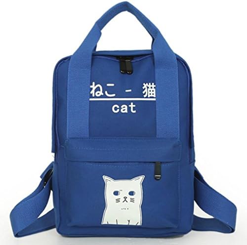 Boy Gril In The Dark Light School Bags Teenage Girl Luminous Backpack Fashion Shoulder Bag -Steplove (Blue)