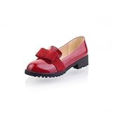 Show Shine Women's Fashion Nubuck Bows Loafers Shoes