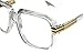 MEN'S Hip Hop 80's Gazelle Vintage Clear Gold Frame Clear Lens Eye Glasses 607 Retro