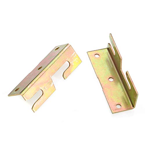 Karcy 8 Set Heavy Duty Furniture Wood Bed Rail Bracket Fitting Snap Connectors with Mounting Screws - Thumbnail 2