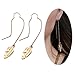 Threader Drop Earring Dangle Ear Long Bar Chandelier Tassel Chain Retro Triangle Crystal Ear Line Jewelry Feather