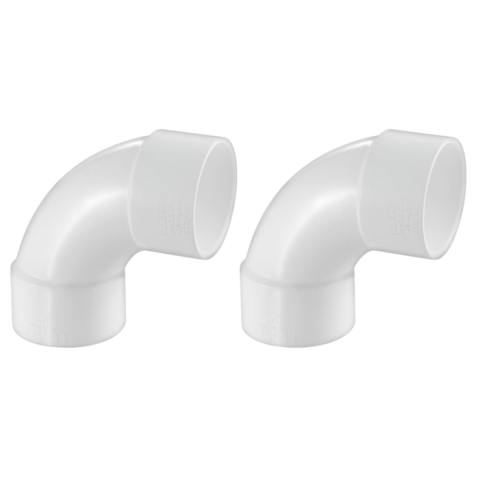 Photo 1 of 2 Pack Pvc  Fitting 2 Inch - 90° Sweep Elbow - LESSO 2" (SOC × SOC) High-Flow Capacity Plumbing Pool Systems, SCH 40