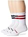 Starter Men's 3-Pack Mid-Calf Striped Crew Socks, Amazon Exclusive, White, Large (Shoe Size 9-12)