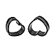 D&M Jewelry 6pcs Heart Shaped Acrylic Ear Plugs Set Mix Color Stretcher Expander Screwed Tunnels Gauges