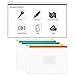 Gallop Chic 50 Pcs Plastic Poly Zip Envelope, Clear Color A5 Size Paper Document File Invoice Bill Zipper Bag Pencil Pouch Bag Holder, Office Supplies, Travel Storage Bags