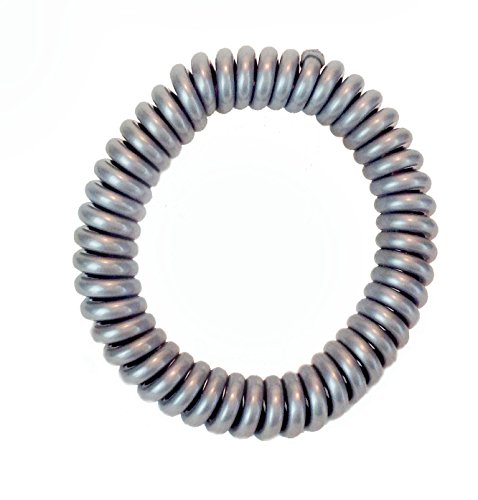 chubuddy Chewable Bracelet Springz-Metallic Silver, Fidget Bracelet