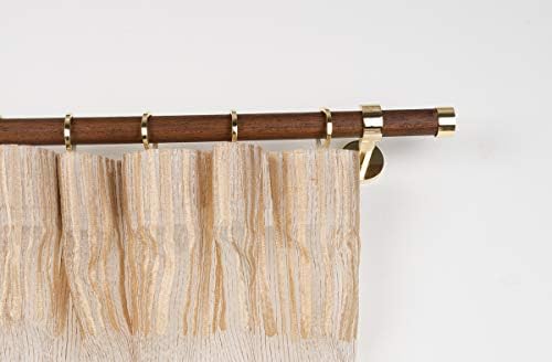 Incasa Curtain Pole O 28 Mm Lenght 380 Cm Wood Finish With