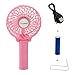 Topwell Handfan Rechargeable Fans Portable Handheld Mini Fan Battery Operated Cooling Fan Electric Personal Fans Foldable Fans with 18650 Battery for Home and Travel (Pink)