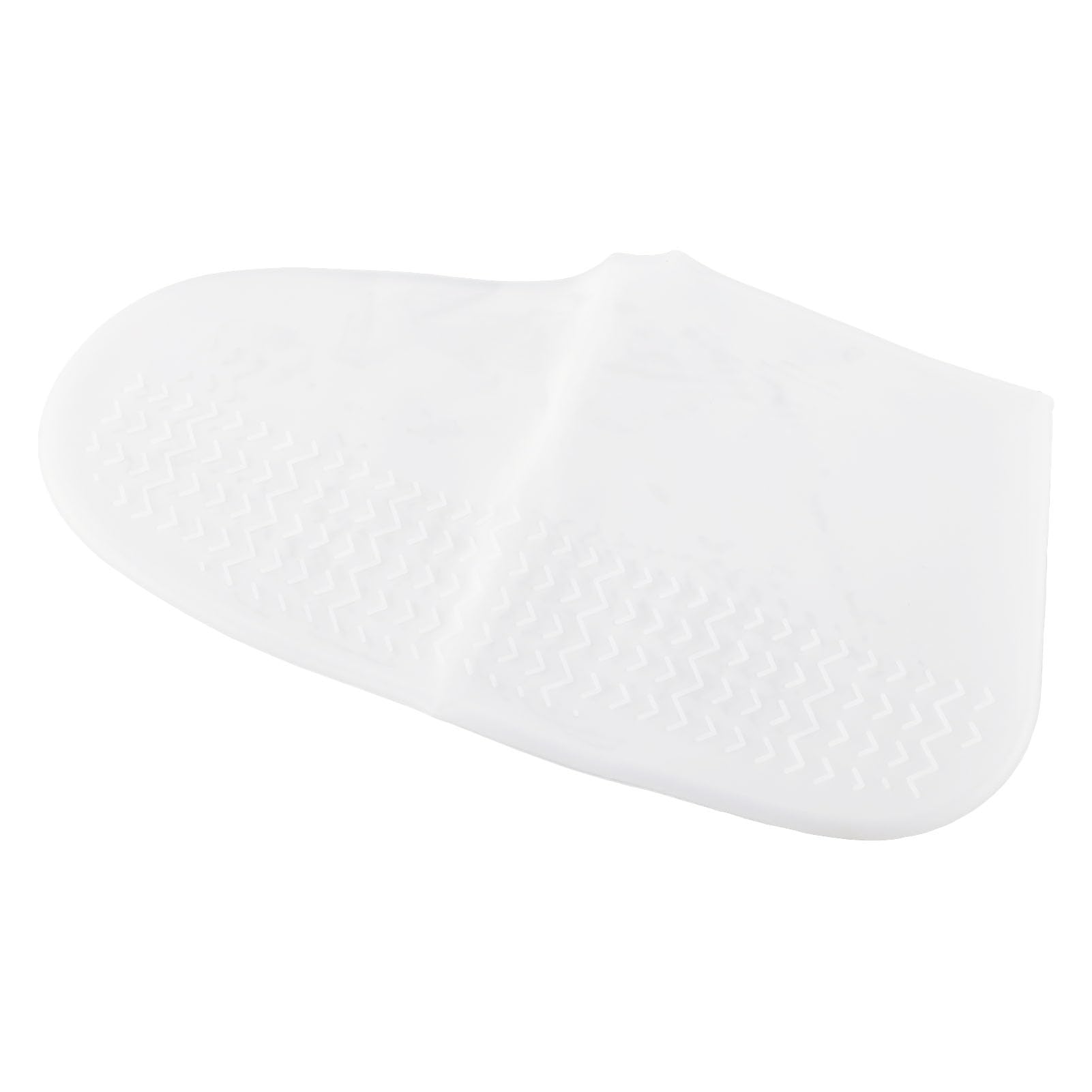 Silicone Shoe Covers Thicken Elastic Silicone Shoe Covers Waterproof Overshoes Reusable Slip Resistant Rain Shoe Cases for Men Women(White L)