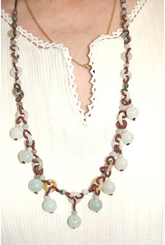 Jade Market Hong Kong Exquisite Blue Green Jade Many Stones Necklace