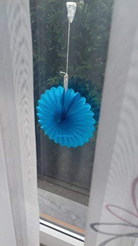 Bastekrace Wunderschone Hangende Deko Facher Figur Blau Fur Fenster Etc Amazon De Kuche Haushalt