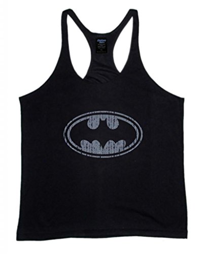 Batman Logo Men's Workout Tank Top Stringer Shirt Gold's Gym X-Large