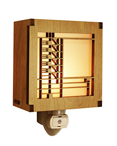 Frank Lloyd Wright Bach House Hardwood Night Light with Light Sensor