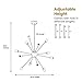 Housen Solutions Sputnik Chandeliers 12 Lights Vintage Brass Pendant Lighting, UL Listed