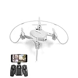 iDrones Smart FY603 Mini Quadcopter Drone with Camera FPV Drone 6 Axis Gyro with Altitude Hold and Hand Launching White