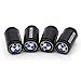 Runfish Valve Stem Caps, Tire Valve Stem Caps for BMW, 4 Pcs Black