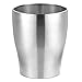 mDesign Modern Round Metal Small Trash Can Wastebasket, Garbage Container Bin for Bathrooms, Kitchens, Home Offices - Durable Stainless Steel Construction with a Polished Finish