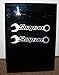 Snap On Logo over Wrenches - Black on Silver Metallic HQ Vinyl Sticker Decals! Set of 2 at 6in x 1.2in each