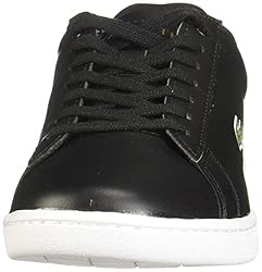 Lacoste Womens Hydez Leather, Black/Gold, 8
