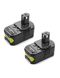 Murllen - Batería de repuesto para Ryobi 18V P102 P103 P105 P107 P108 P109 Ryobi One (2 unidades, 6,0 Ah)