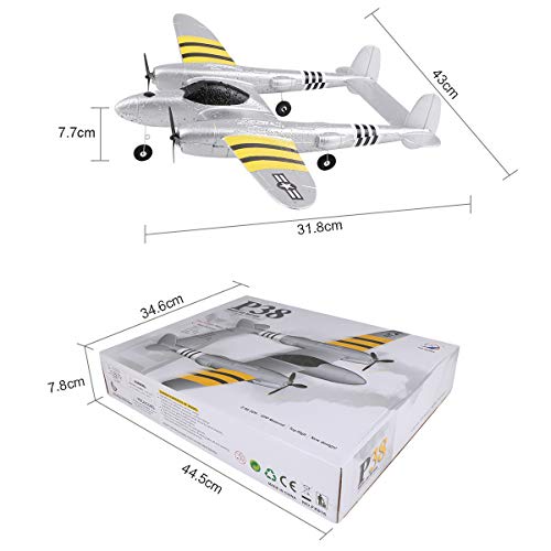 RC Airplanes 330mm Wingspan Glider 2 Channels RC Aircraft EPP RTF Romote Control Airplane 2.4GHz for Outdoor Flight Easy to Fly