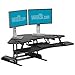 VARIDESK Cube Series by Vari - Height Adjustable Standing Desk for Cubicles - Stand Up Desk Converter for Dual Monitors - (Black) (Cube Corner 48)