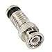 RG59 BNC Compression Connector,Coax Male Adapter Plug,75 Ohm Nickel Plated Plug Extension Coaxial Cable with Fitting Pin Fixed Copper in Inside for CCTV Security Video System Accessories 20Pcs of Pack