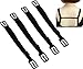 CAKYE Women's 4Pcs Non-slip Elastic Bra Strap Holder (Black-4PCs)