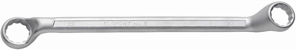 Elofort 5021231000 Double ended ring spanner cranked 21x23mm