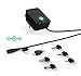 18W Universal Muti Voltage AC/DC Adapter Switching Power Supply with 6 Selectable Adapter Plugs, Suitable for 3V to 12V Household Electronics Routers Speakers CCTV Cameras Smart Phone Charging Devices